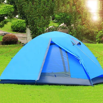 

Two Person Double Layers Water Resistance Outdoor Camping Tent Heat Insulation Beach Tent Hiking Tourist Bedroom Travel barraca
