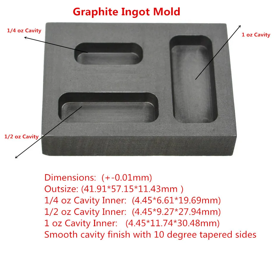 1.75oz Gold Graphite Ingot Bar Mold Melting Casting Refining Scrap.jpg