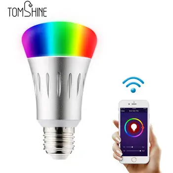 

Wi-Fi Smart LED Light Bulb E27 Multicolored Colors Changing Dimmable Wireless Smartphone Remote Control Night Light