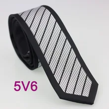 YIBEI Coachella Marca Галстуки Черная граница серебряные диагональные полосы узкий галстук из микрофибры узкий галстук 6 см Повседневное платье галстук