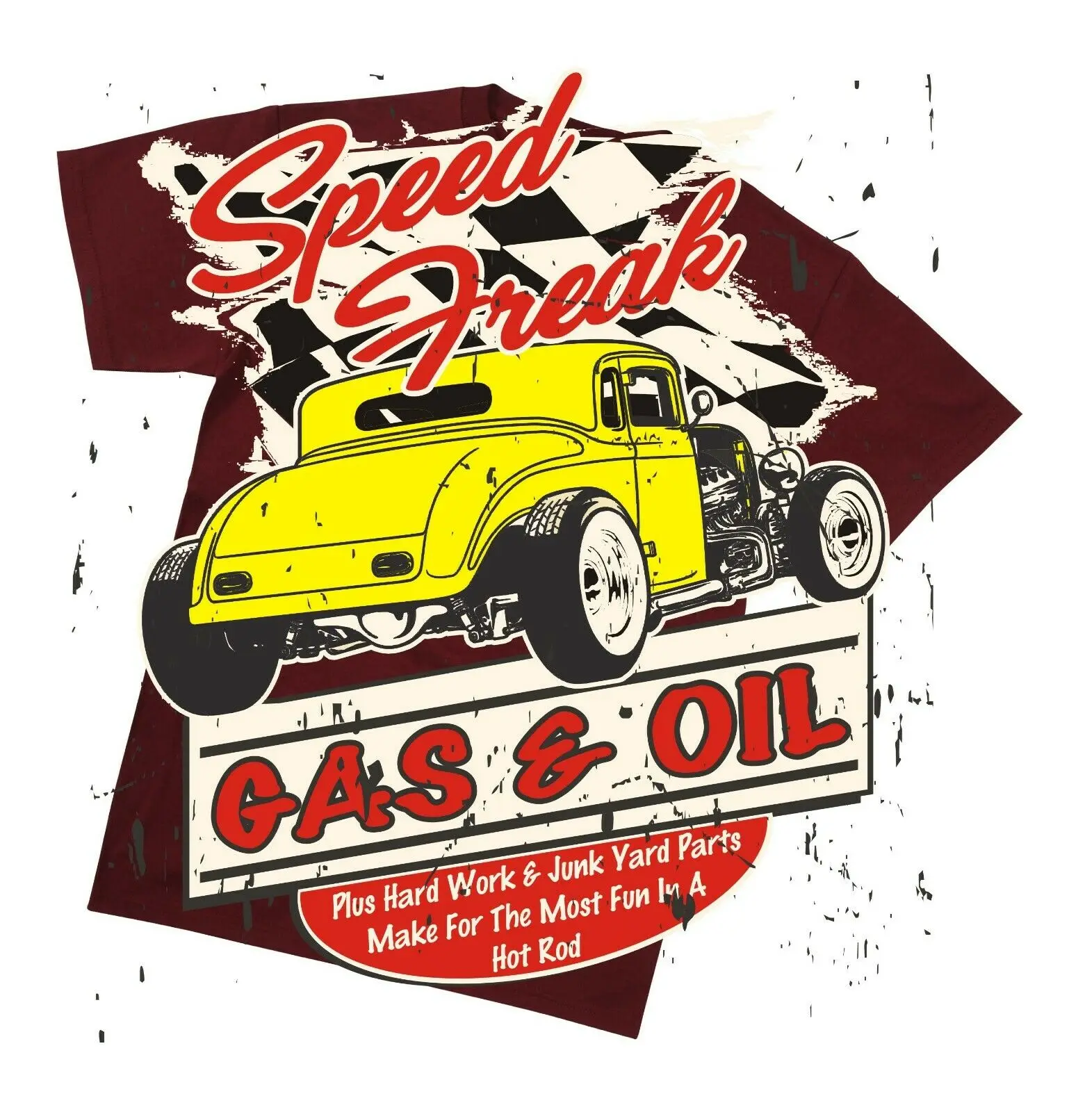 

Hot Rod T Shirt Vintage Car Speed Freak Retro Design Hotrod Classic Gift