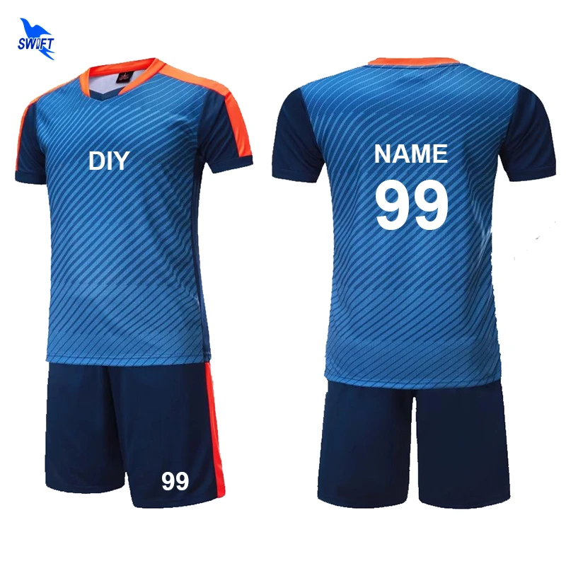 

athletic football men boys jerseys set training team sport soccer uniform kits kids customize futsal sportswear suit DIY printed