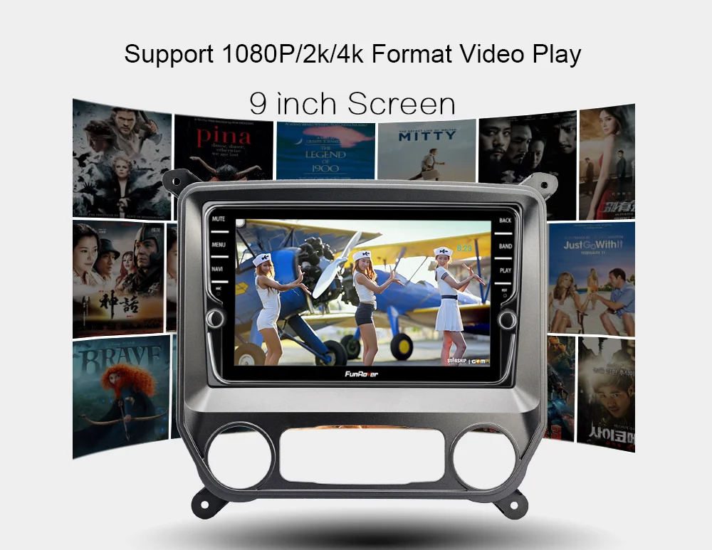 Cheap Funrover 8 cores android 9.0 2 din car dvd player For Chevrolet Silverado 2014-2019 stereo multimedia radio gps navigation navi 6