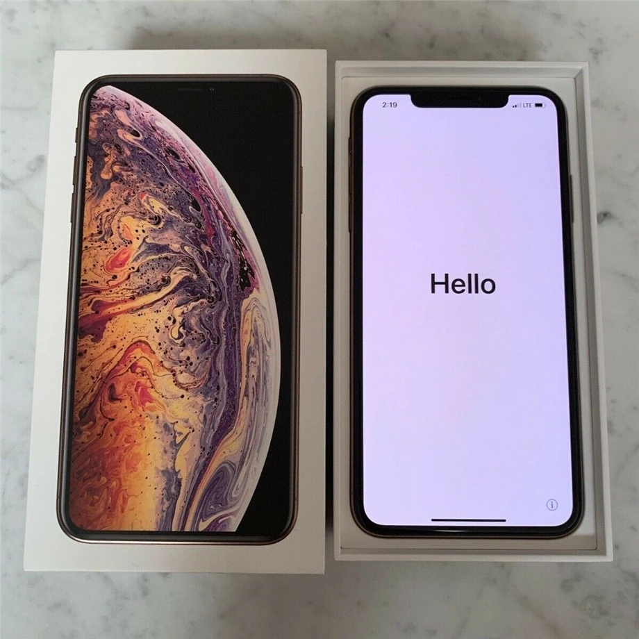 Original Apple iPhone XS Max 6.5" RAM 4GB ROM 64GB/256GB/512GB Smartphone Hexa Core IOS A12 Bionic NFC LTE 4G Cell Phone ios cell phone