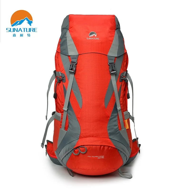

Sunature New professional mountaineering backpack outdoor shoulder bag bicycle backpack riding equipment rainproof cover 50L+5L