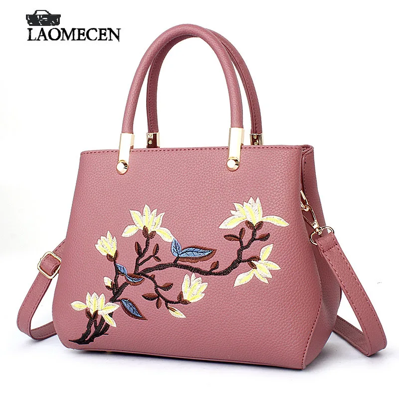 Fashion font b Designer b font Vintage Shoulder font b Bags b font with Flower pattern