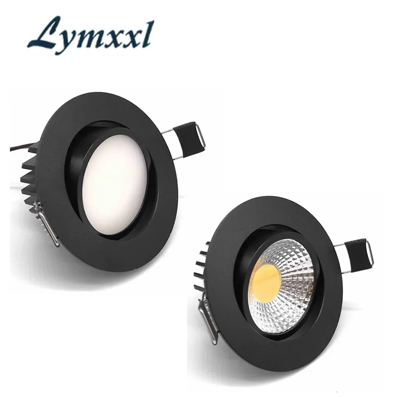 Black Shell 10w Led Recessed Ceiling lightsDimmable Cob Led Ceiling