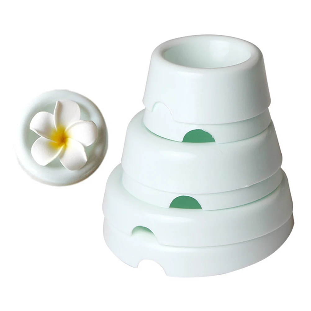 

New 6PCS Cake Decorating Flower Cup Holder Plastic Cake Flower Drying Mold Gum Paste Fondant Drying Former Button Shape Flower