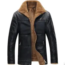 L-8XL,, Новая зимняя мужская одежда, повседневная меховая кожаная куртка, хлопковая стеганая куртка размера плюс, бархатное утепленное кожаное пальто