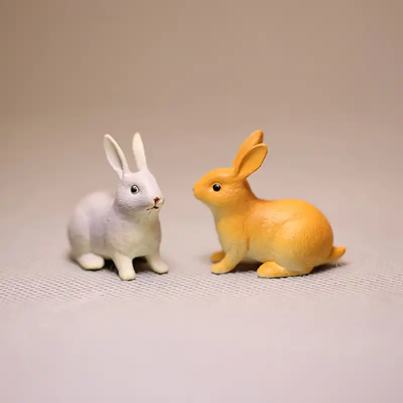 small plastic bunny figurines