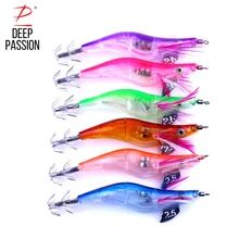 DEEP PASSION 6PC Electronic Shrimp Sea Fishing Lure Kit Flash Night Fishing Bite Lure Set Fly Fishing Tackle Artificial Bait