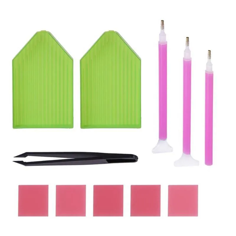 

DIY painting diamond Accessories 5D diamond painting Cross Stitch Embroidery Pen tool set Mosaic Glue nail pen kit Tweezers