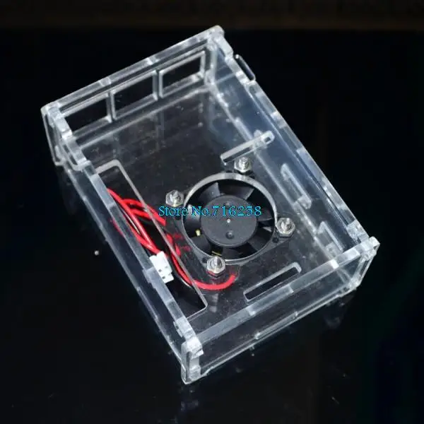 

Hot Raspberry Pi 3 Transparent Acrylic Case Protective Cover Box with Mini Fan for Raspberry Pi 2 Model B and B+ (B Plus) Board