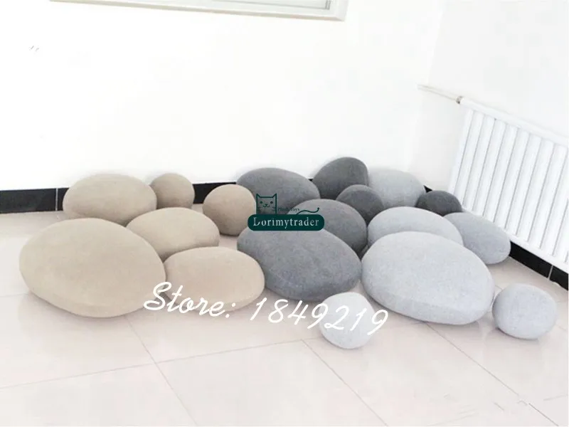Sala de Estar Dorimytrader Faça Você Mesmo Cobblestone Natural Almofada 6 Pçs Lote Enorme Pelúcia Emulational Pedra Travesseiro Decoração Crianças Brinquedo Dy61088 21 High Quality Brinquedos e hobbies