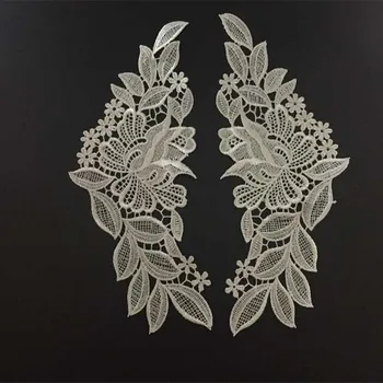 

50pcs/lot White Lace Embroidery Venise Flower Neckline Lace Collar Fabric for Patchwork DIY Sewing