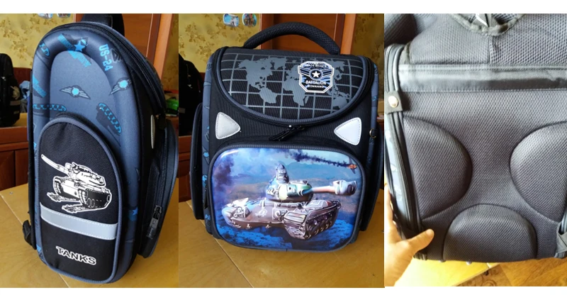 2019 Мультфильм Ортопедические школьные рюкзаки для девочек мальчиков Танк автомобиль шаблон рюкзак школьные сумки Mochila Infantil класс 1-4