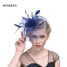 Свадебные шляпы с флорой элегантные свадебные аксессуары шляпки для невесты белые чародейные шляпы женские официальные события bibi mariage SH30