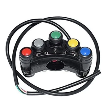 

12V 7 Buttons ATV Motorcycle Switch Assembly 22mm Handlebar Moment/Latching Fine