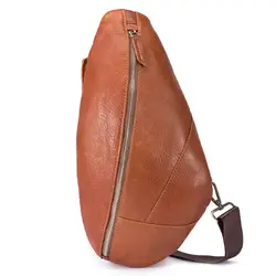 Кожаная сумка на грудь Мужская карманная сумка верхний слой Crazy Horse кожаная мужская сумка 8020