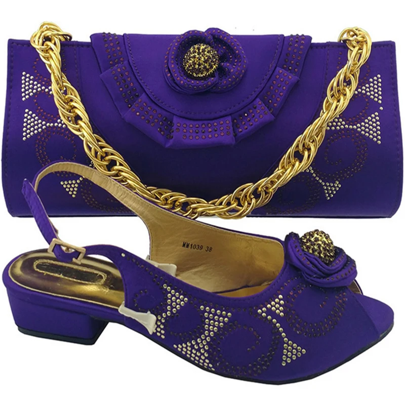 Комплект из туфель и сумочки золотистого цвета в африканском стиле для вечеринки; женские туфли и сумочка в комплекте для свадьбы в африканском стиле; женские туфли в нигерийском стиле с сумочкой