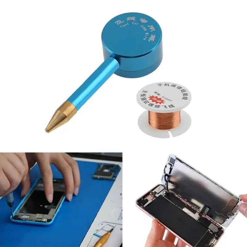 0.02mm Fly Line with Special Repair Pen Maintenance Tool Insulation Jump Wire for iPhone BGA Mainboard Repair Tools Set 0.02mm Fly Line with Special Repair Pen Maintenance Tool Insulation Jump Wire for iPhone BGA Mainboard Repair Tools Set
