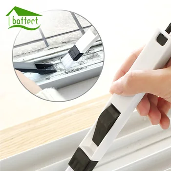 

2 In 1 Multi-function Window Slot Brush With Dustpan Screen Keyboard Drawer Wardrobe Corner Gap Dust Removal Cleaning Brush 2pcs