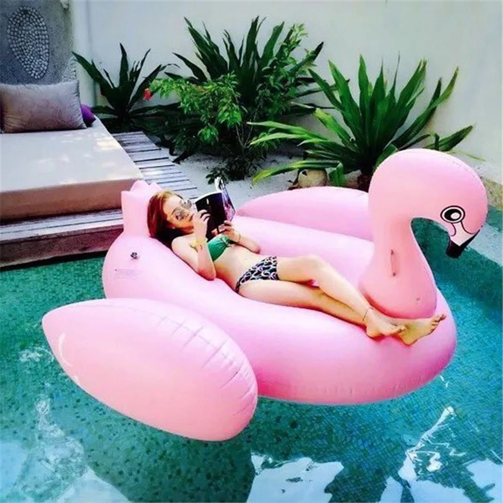 

200cm Giant Inflatable Unicorn White Swan Flamingo Swimming float Pool Float Adult Children Water Party Toys Air Mattress boia