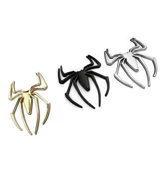 

1 piece Car Accessories Metal 3D Spider Sticker Emblem Auto Body Badge Decal Decor for Volkswagen Ssangyong Toyota Jaguar Fiat