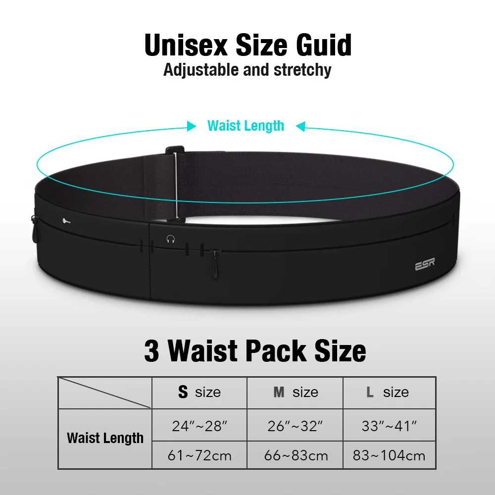 Ремень для бега поясная сумка, ESR Универсальный легкий S порт s ремешок чехол с ключом слот для карты наушников порт для iPhone X/8 Plus/7/6s