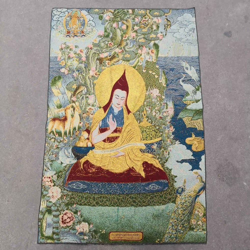 

China old Tibet silk Thangka like hanging painting fengshui Tibet Buddha