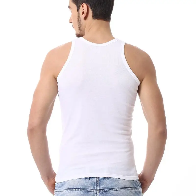 3pcs الكثير حجم L-XXL الأحمر الأسود الأبيض الأخضر الرمادي الرجال كمال الأجسام الصيف يا الرقبة القطن عارضة تانك القمم الملابس