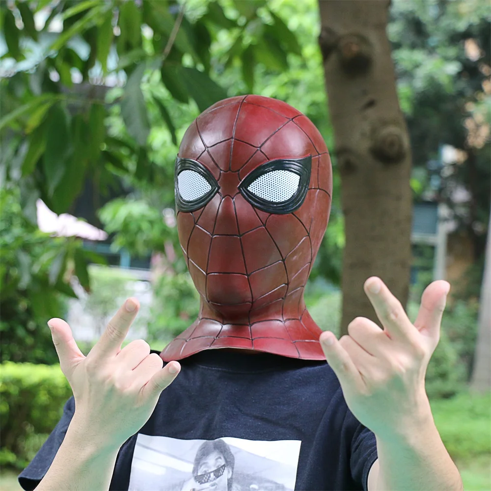 2018 Avengers 3 Infinity War Spiderman Mask Cosplay Iron Spiderman 3D Latex Mask (11)
