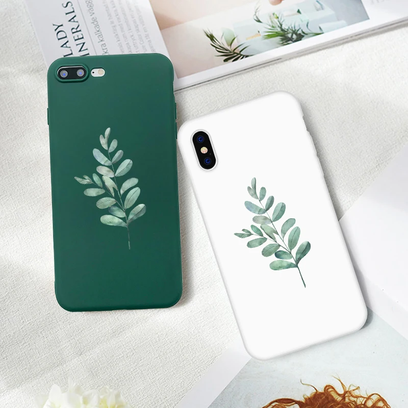 Винтажный чехол с цветочным рисунком и листьями для телефона iPhone X XR XSMAX 6 6S Plus 5 SE