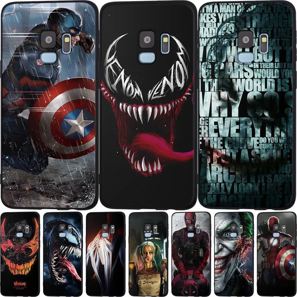 

Venom Case For Samsung Galaxy A6 A8 Plus 2018 A5 A7 J7 J5 J3 2017 2016 S10 S9 S8 Plus S10e S7 Edge Black Silicone TPU Coque Case