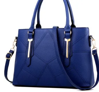 Модные новые стильные женские сумки кожаная сумка-мессенджер женская сумка-тоут роскошная женская сумка через плечо Прямая поставка C906 - Цвет: Синий