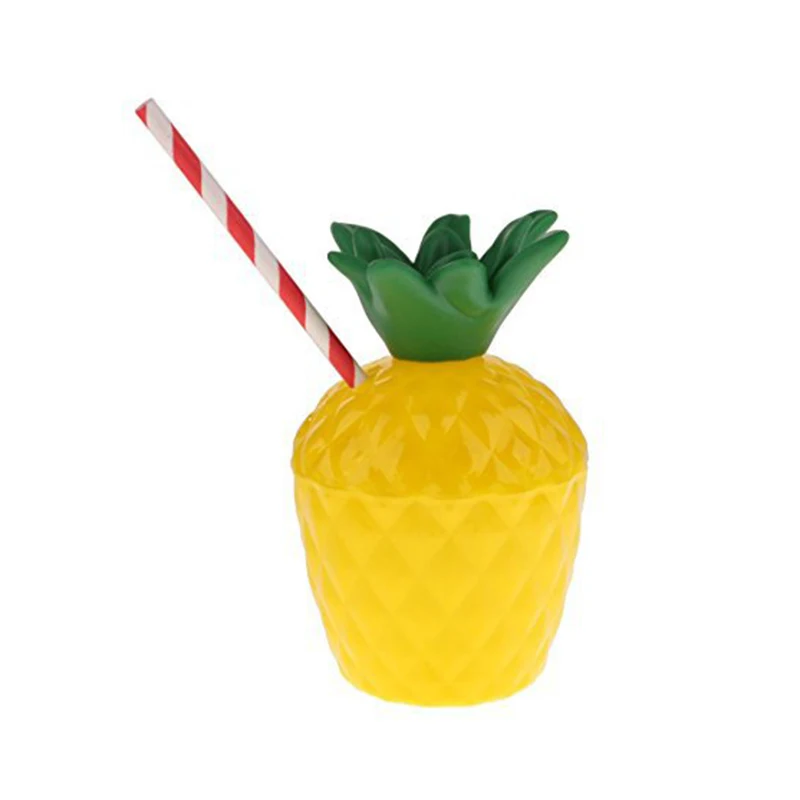 Милые пластиковые фрукты ананас Кокосовая Питьевая чашка Гавайские вечерние baby Shower летние украшения для пляжной вечеринки