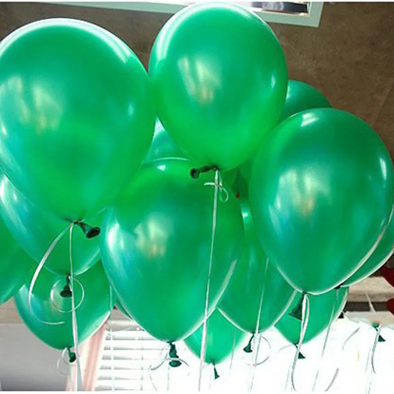 Green Ballons 20pieces/Lot Latex Balloons1.2g Helium Thickening Pearl