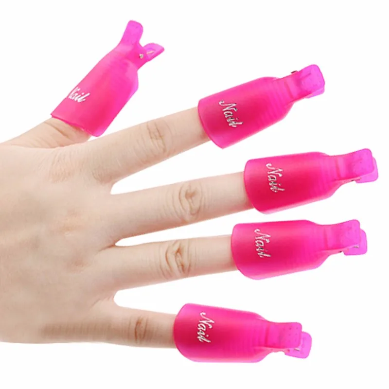 10 шт пластиковые колпачки для удаления ногтей, впитывающие Soakers, УФ-гель, акриловые обертывания, Лайк для дизайна ногтей, инструменты для обработки масла, средство для удаления кутикулы