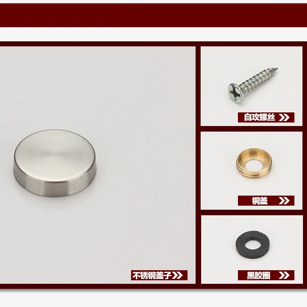 4Pcs 16Mm/19Mm/22Mm/25Mm/30Mm/40Mm Advertising Standoff Covers Stainless Steel 304 Flat Decorative Caps Cover Furniture Hardware 3