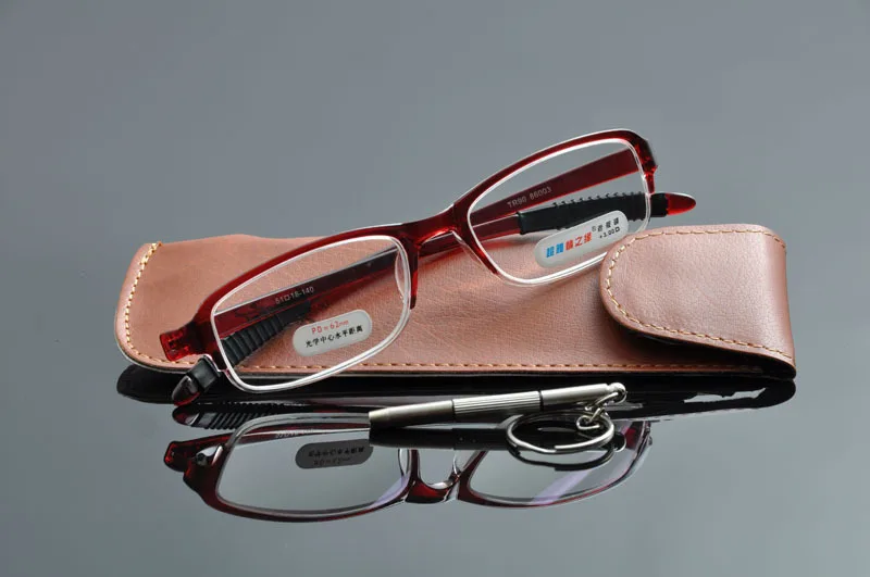 TR90 половина-ободковая оправа, очки для чтения, покрытая цельной полиуретановой кожей пресбиопические очки gafas de lectura+ 1,0+ 1,5+ 2,0+ 2,5+ 3,0+ 3,5+ 4,0 EV0983