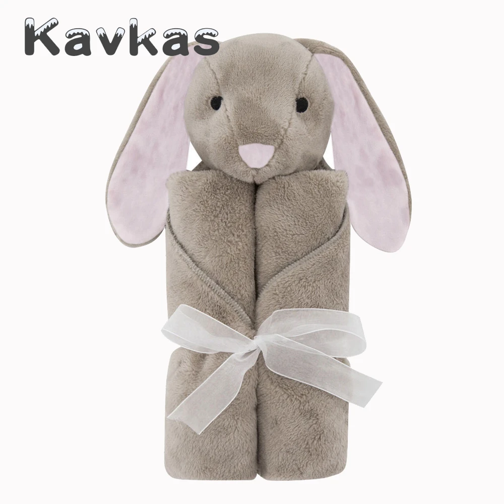 Kavkas детские одеяла 76*76 см для новорожденных милый кролик мягкий теплый Colar пеленать детское банное полотенце для малышей Постельные принадлежности Одеяла - Цвет: PS8039