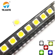 100 шт 5050 белый/теплый белый/синий/зеленый/красный/желтый SMD/светодиод SMT PLCC-6 5050 smd светодиодный 60MA 10-18LM 0,2 W