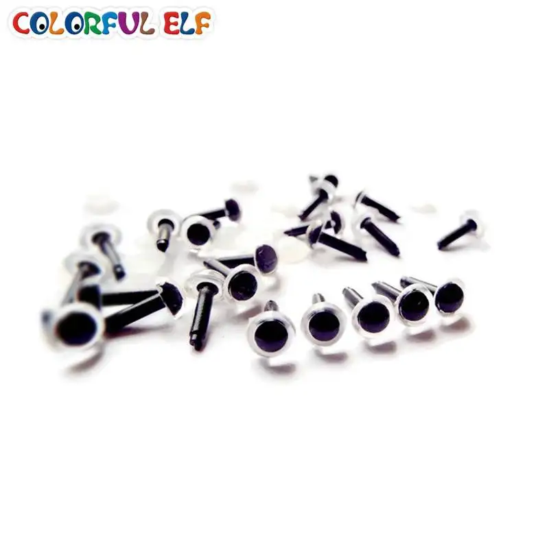

50pairs/lot 6mm Clear Animal eyes Plastic Soft toys eyes For Amigurumi doll come with washers free shipping