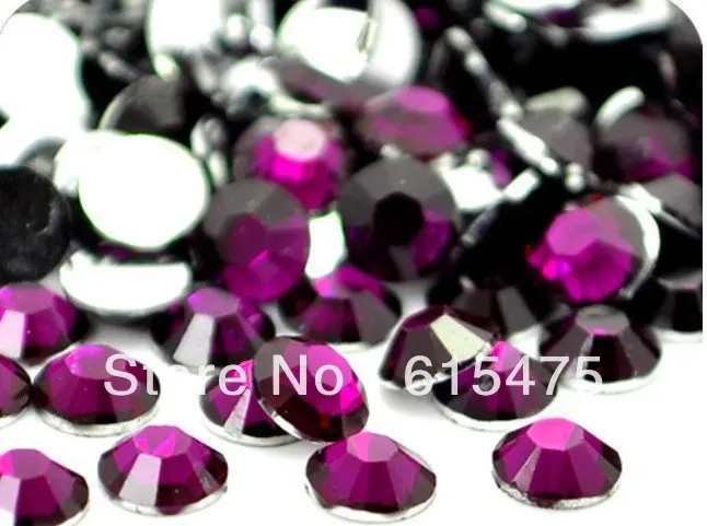 

6mm FUCHSIA Color SS30 crystal Resin rhinestones flatback,Free Shipping 10,000pcs/bag