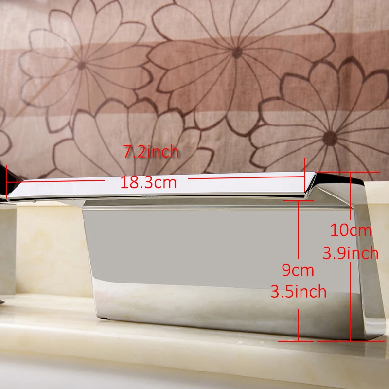 quyanre wanfan frap RU shipping chrome bathtub faucet waterfall spout 2-way single handle mixer tap bathroom shower faucet5