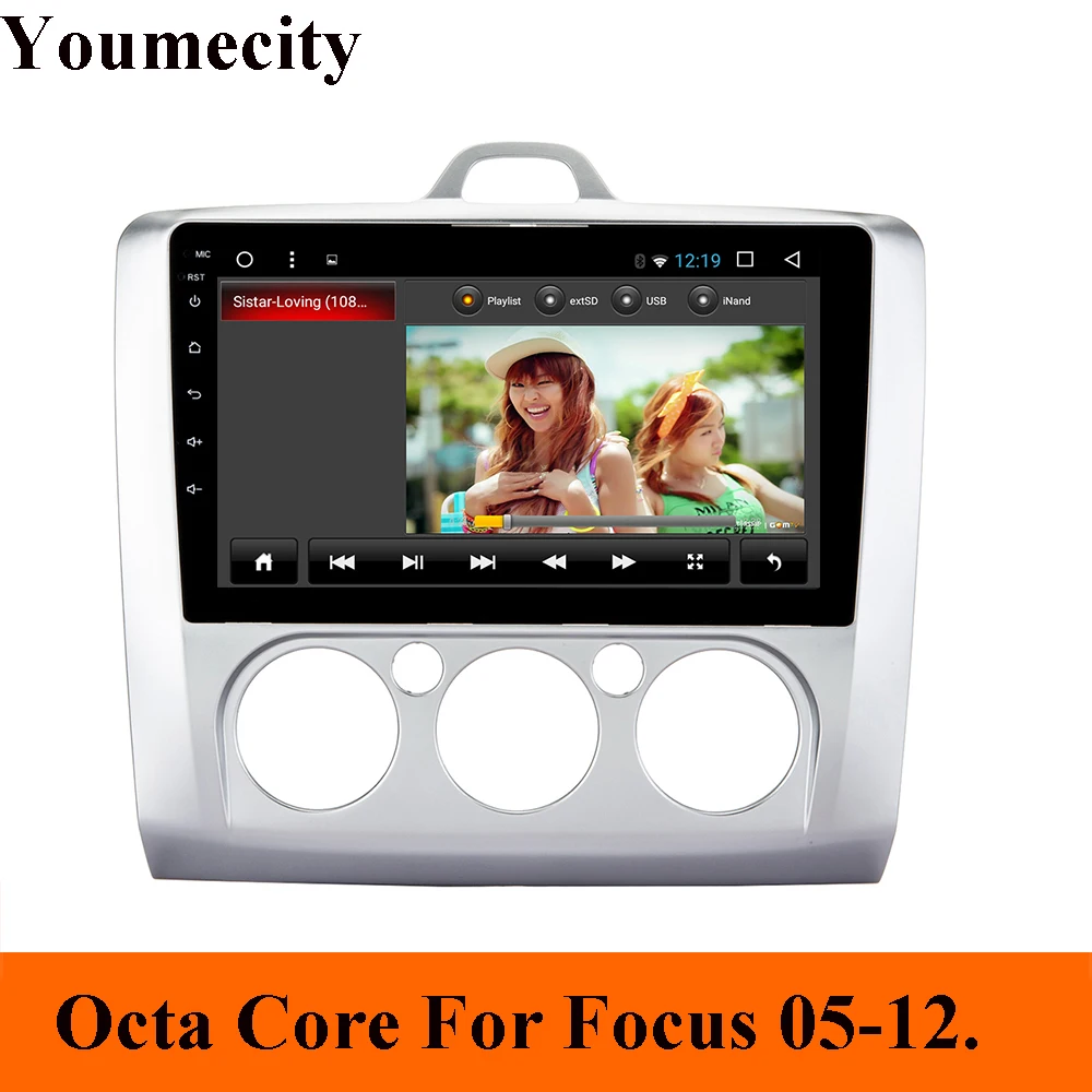 Youmecity Android 9 0 автомобильный dvd видео gps плеер для Ford focus 2006 2011 емкостный экран + wifi BT