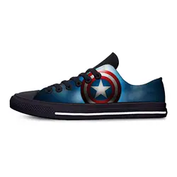Капитан Америка Distressed Shield логотип на шнуровке обувь летние парусиновые модные легкие кроссовки для женщин и мужчин