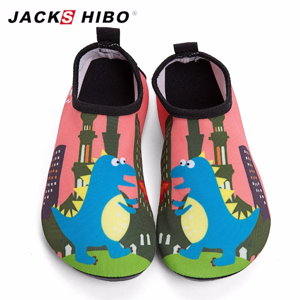 

JACKSHIBO Summer Kids Water Shoes Anti-slip Toddler Beach Sandals Cartoon Barefoot Skin Slip-on Aqua Shoes Kids Indoor Sandals