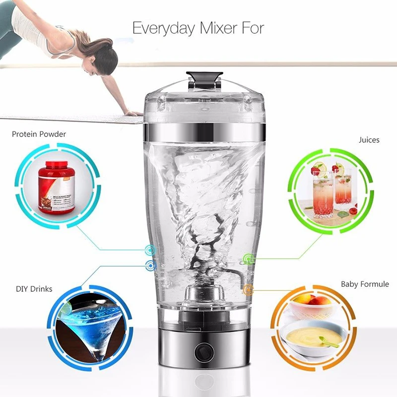 

450ML Portable Vortex Electric Blender Protein Shaker Smart Mixer Cup Automatic Movement Intelligent DIY Drinking