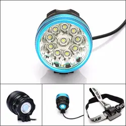 15000lm 10 * CREE xm-l T6 3 режима велосипед Велосипедные Фары Фара фонарик 10t6 с 6X18650 Батарея pack зарядное устройство